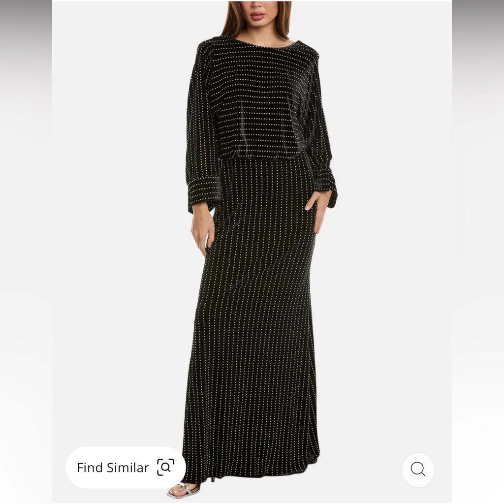 Tadashi Shoji Black Long Sleeve Dress